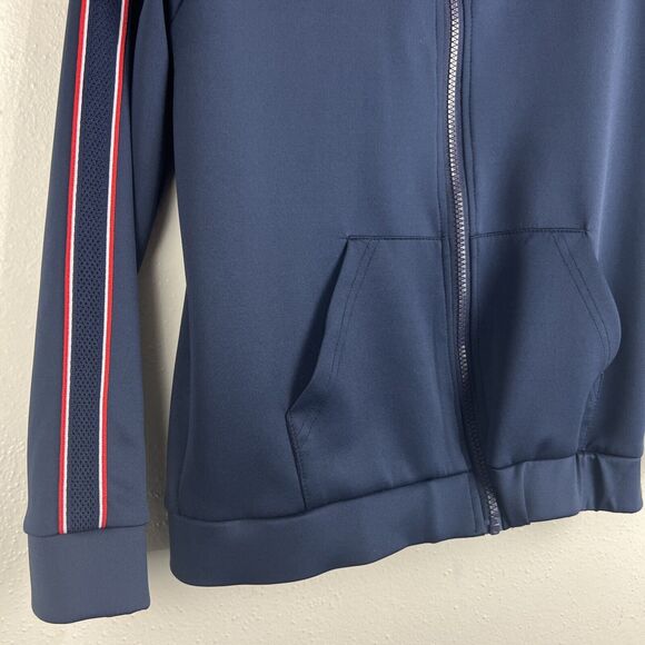 Craft + Flow Varsity Jacket Youth Big Boy 8 Small Navy Zip Front Active Kids - Picture 7 of 11
